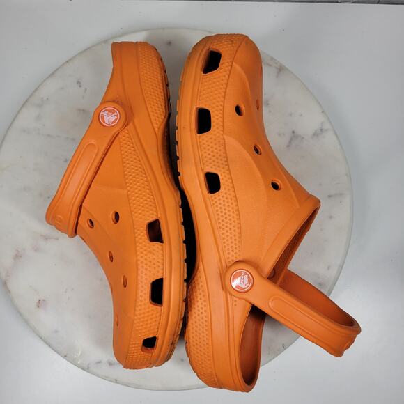 Crocs Ralen Classic Clog Unisex M8 W10 Orange Slip On Lightweight Casual Beach - Picture 6 of 13